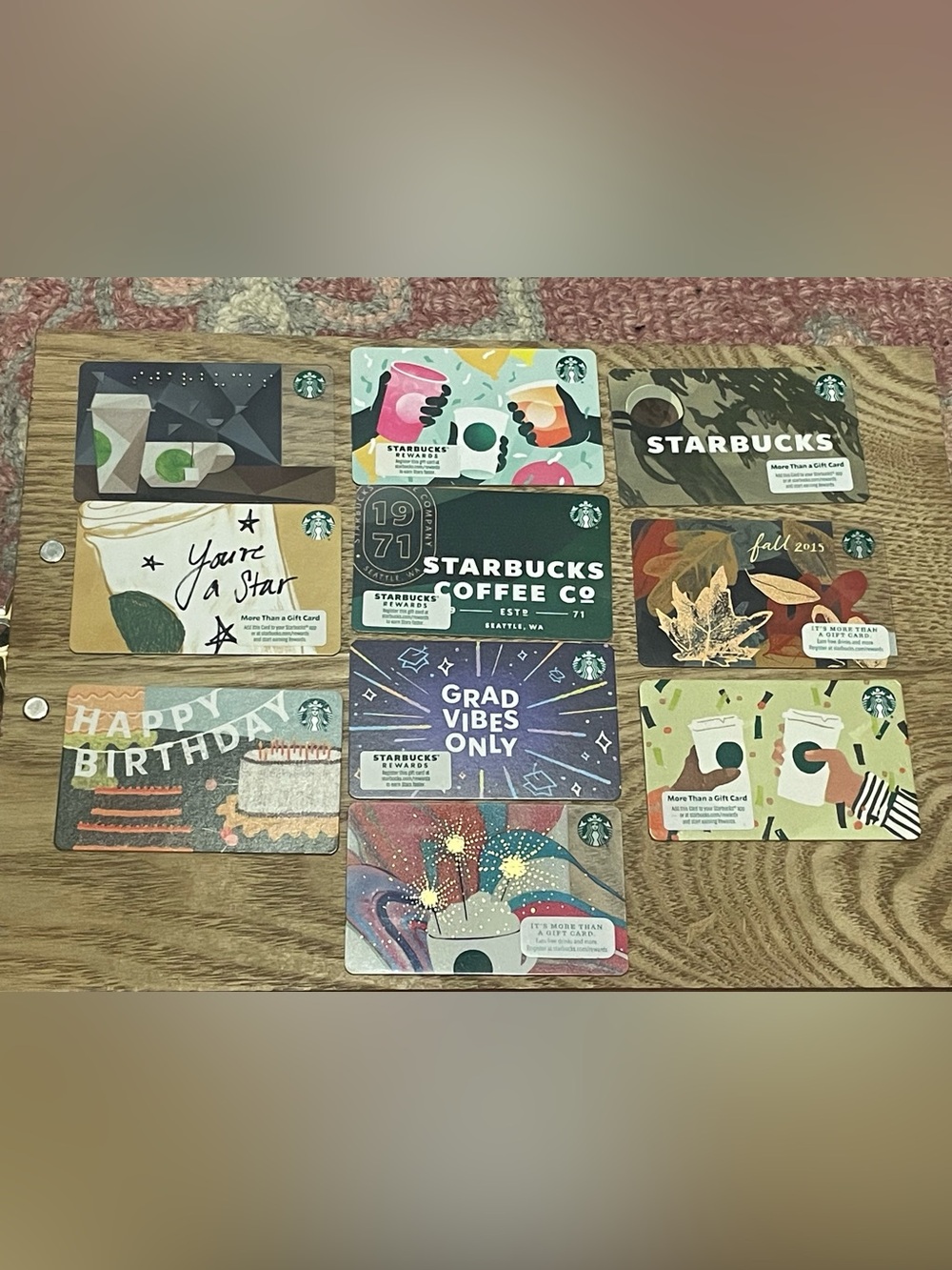 Starbucks Collectible Gift Card Set of 13